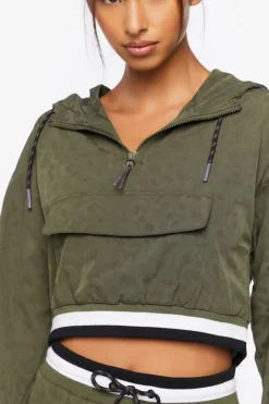 Active Varsity-Striped Anorak