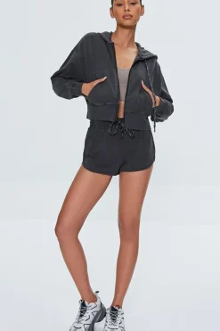 Active Zip-Up Cropped Hoodie