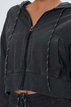 Active Zip-Up Cropped Hoodie