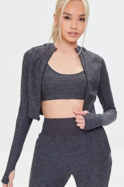 Active Zip-Up Cropped Hoodie