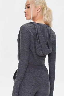 Active Zip-Up Cropped Hoodie