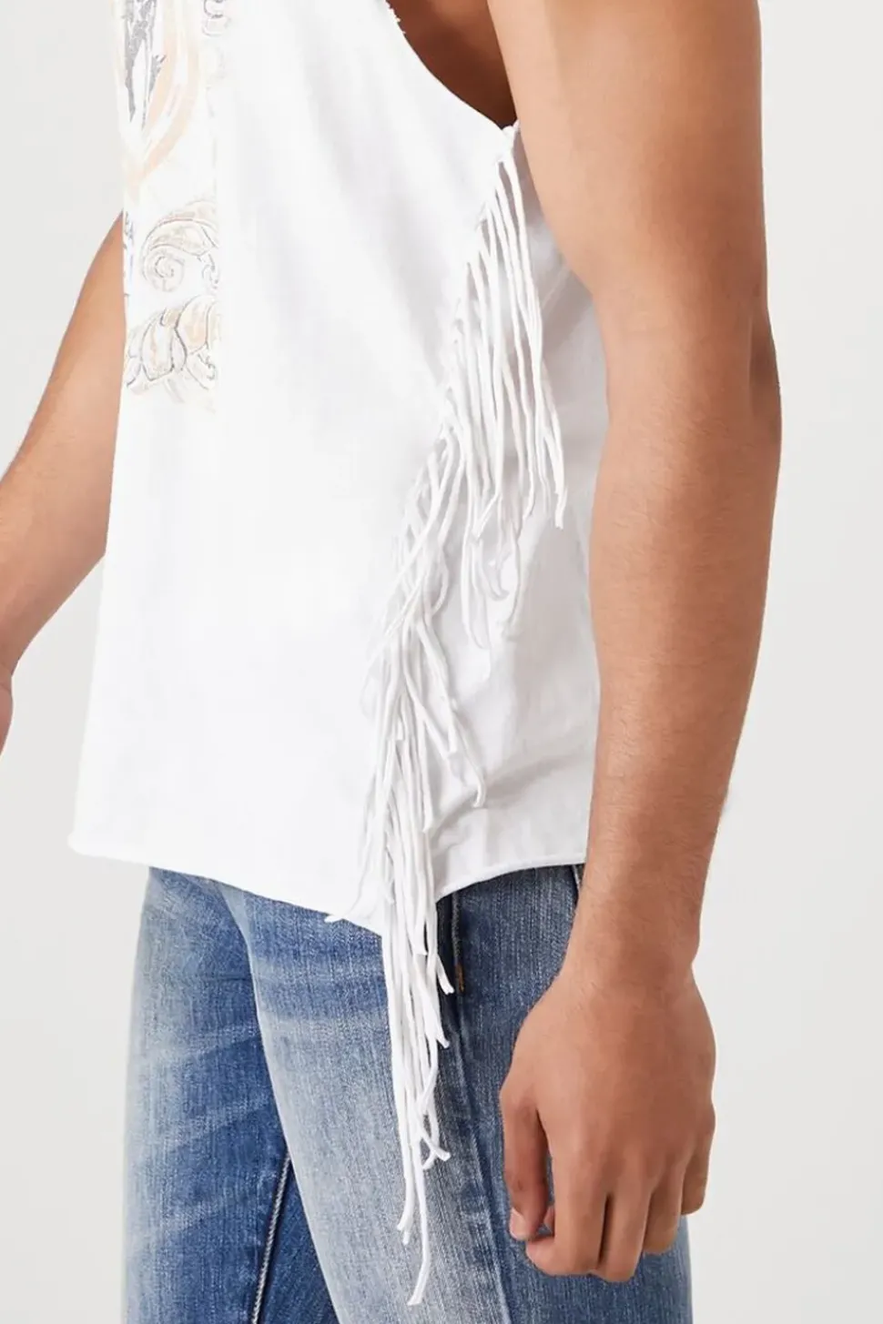 Aerosmith Graphic Fringe Muscle Tee