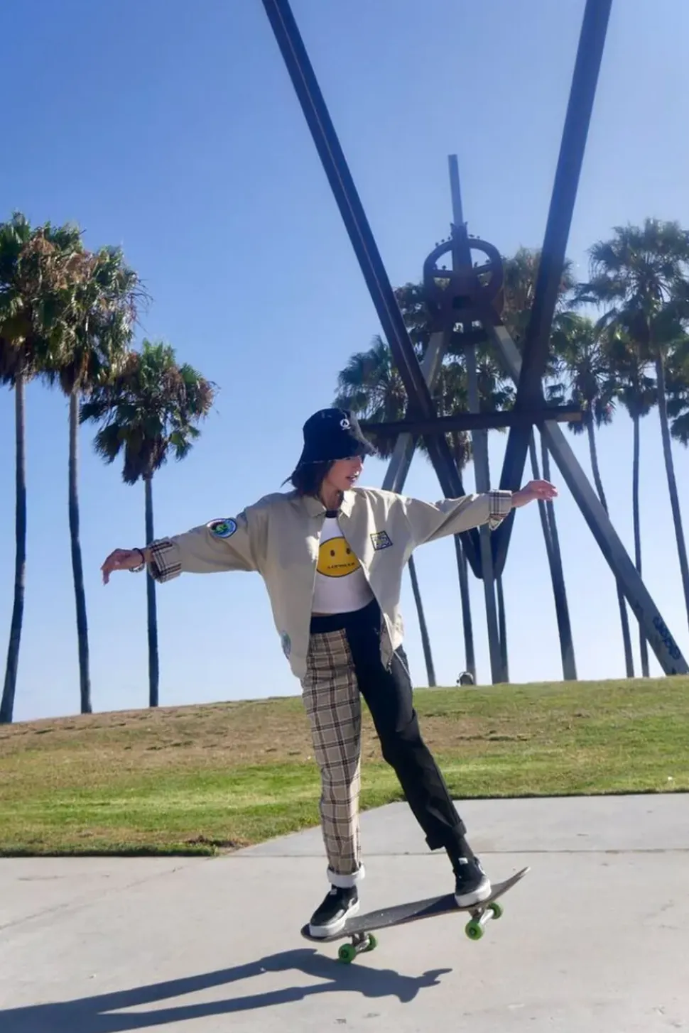 Airwalk Colorblock Plaid Pants