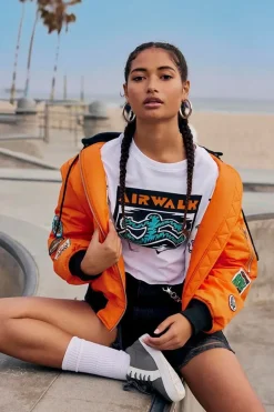 Airwalk Cropped Combo Tee