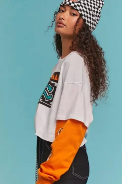 Airwalk Cropped Combo Tee