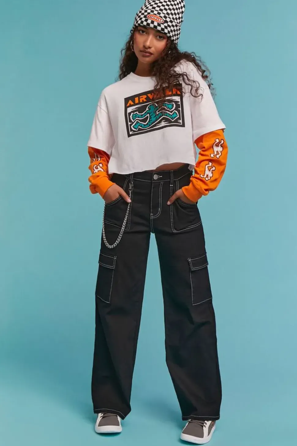 Airwalk Cropped Combo Tee