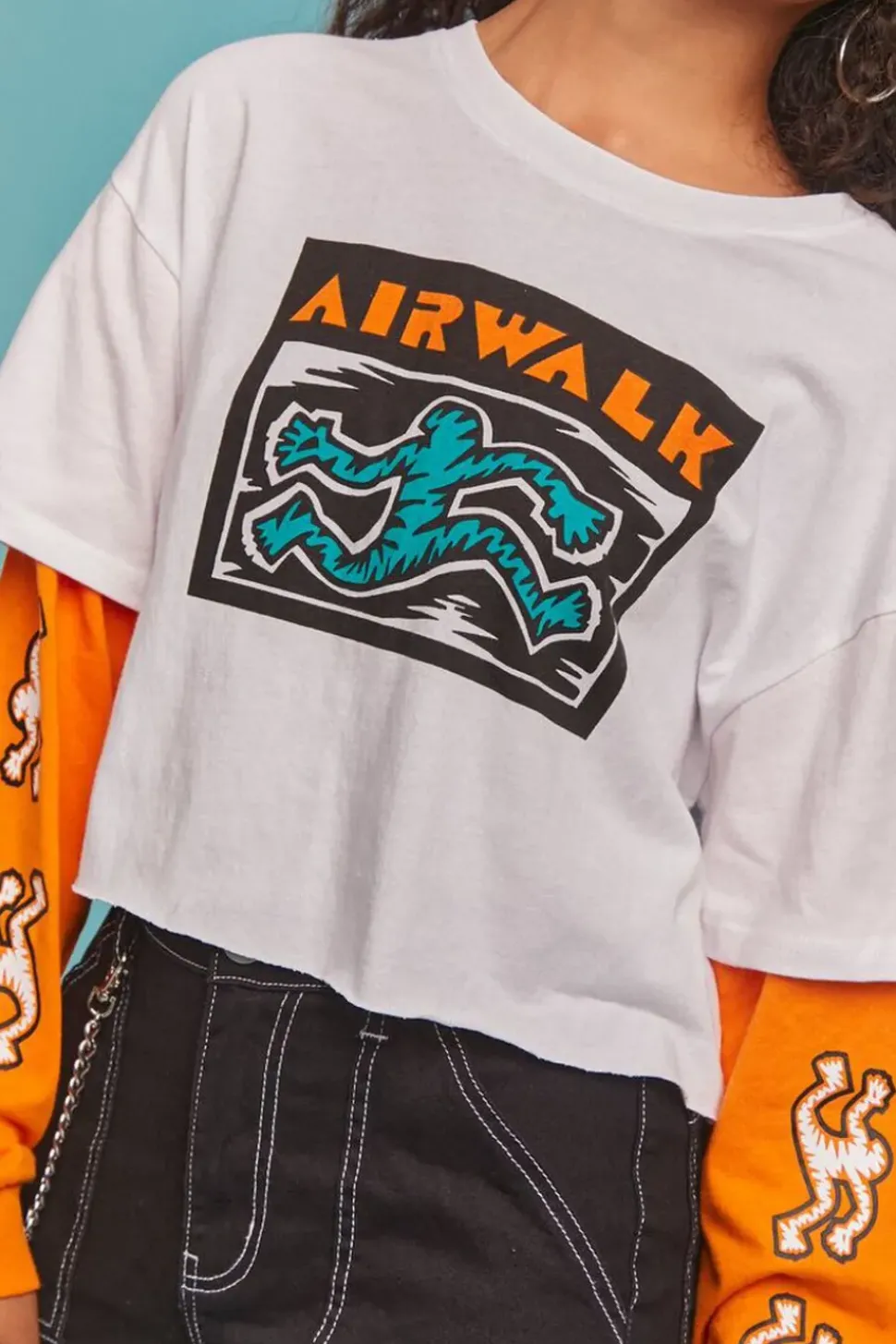 Airwalk Cropped Combo Tee
