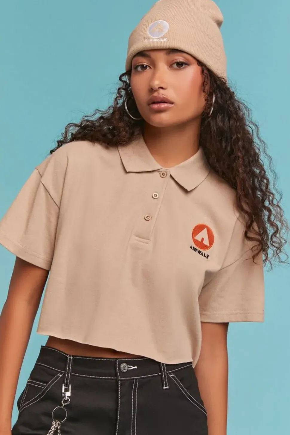 Airwalk Cropped Polo Shirt