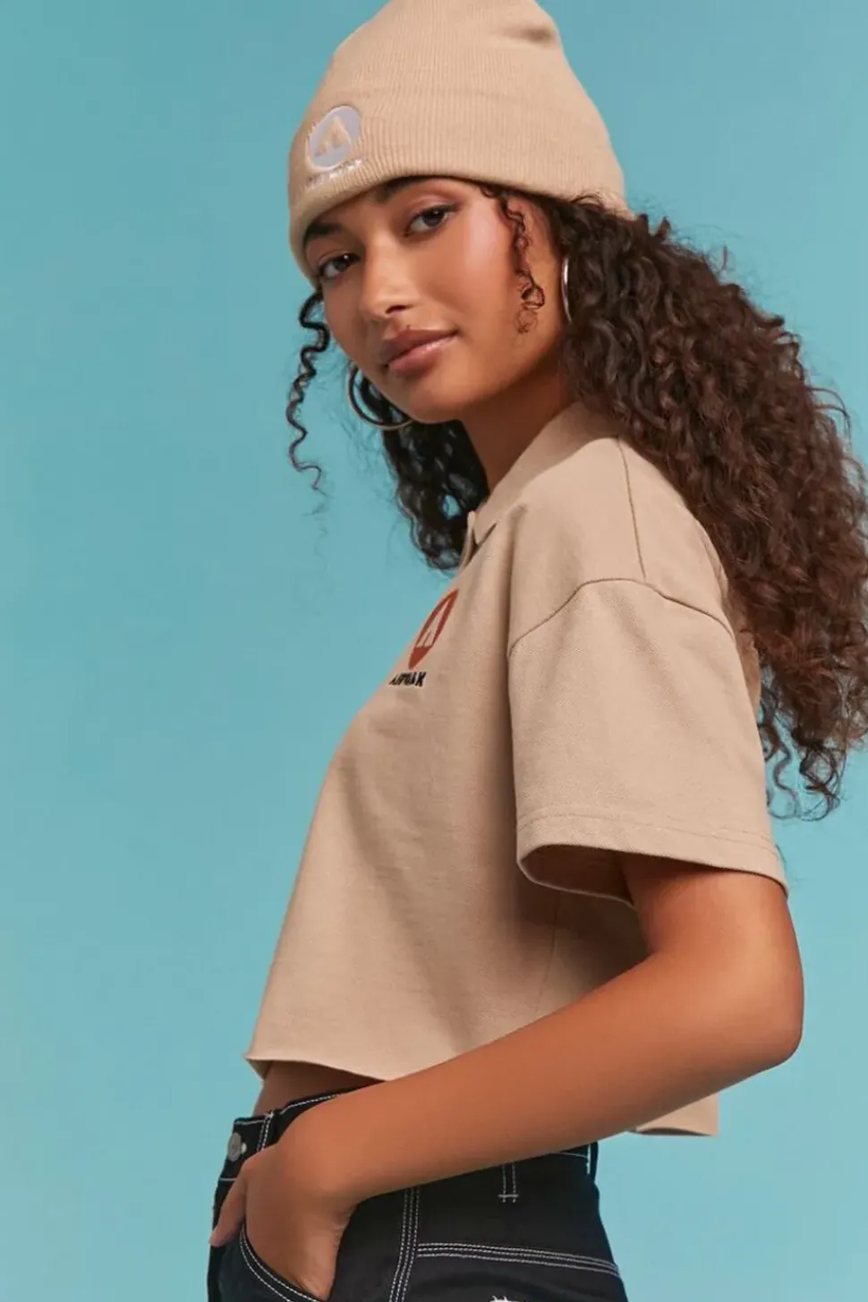 Airwalk Cropped Polo Shirt