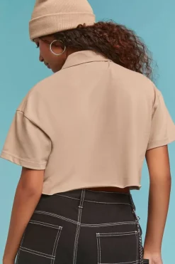 Airwalk Cropped Polo Shirt