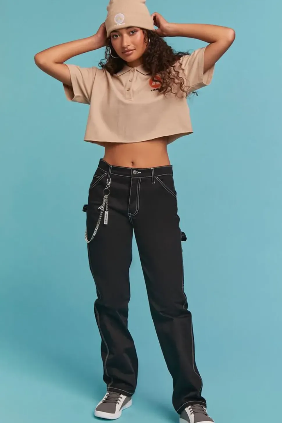 Airwalk Cropped Polo Shirt