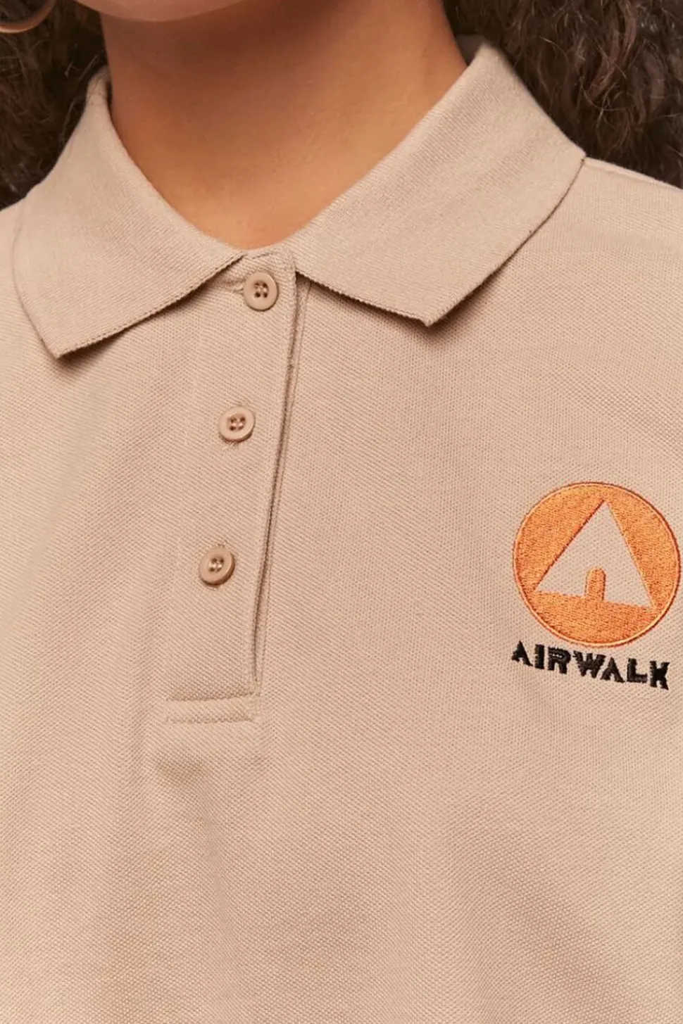 Airwalk Cropped Polo Shirt