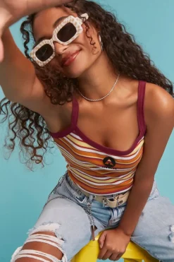 Airwalk Graphic Striped Cami