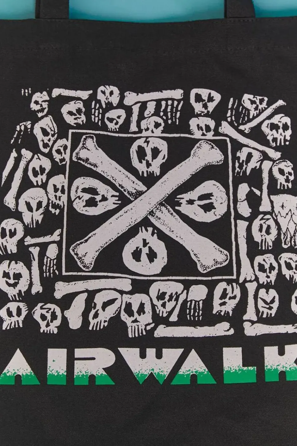 Airwalk Skull Graphic Tote Bag