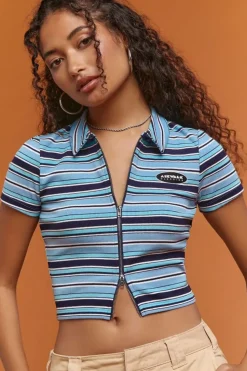 Airwalk Striped Crop Top