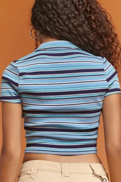 Airwalk Striped Crop Top