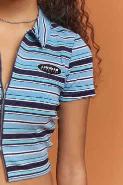 Airwalk Striped Crop Top