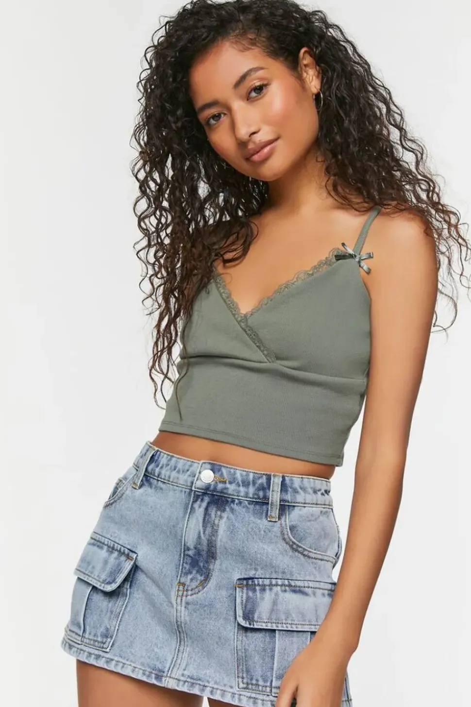 A-Line Denim Mini Skirt