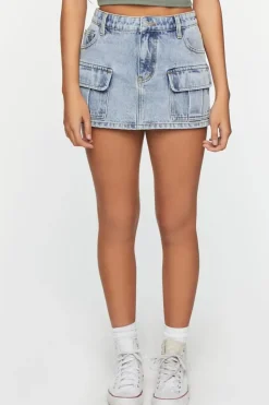 A-Line Denim Mini Skirt