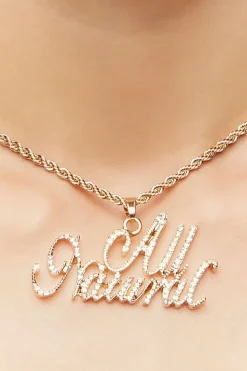 All Natural Rhinestone Necklace