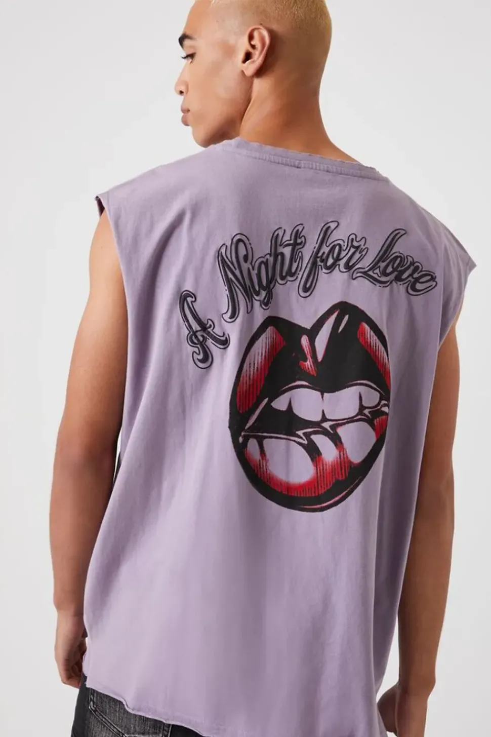 A Night For Love Graphic Muscle Tee