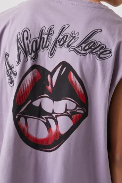 A Night For Love Graphic Muscle Tee