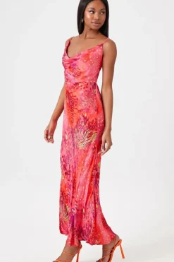 Animal Print Slip Maxi Dress
