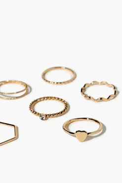 Assorted Faux Gem Ring Set