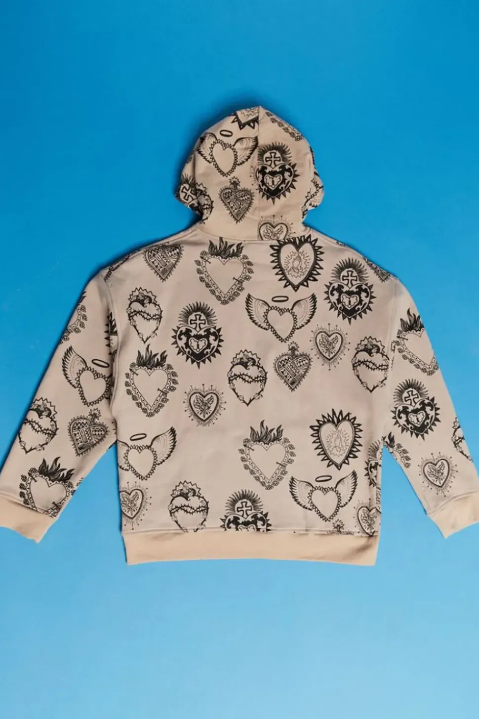 Assorted Heart Print Hoodie
