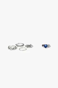 Assorted High-Polish Ring Set