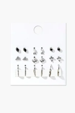 Assorted Stud & Hoop Earring Set