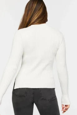Asymmetrical-Hem Sweater Top