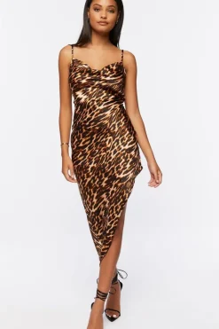 Asymmetrical Leopard Print Dress