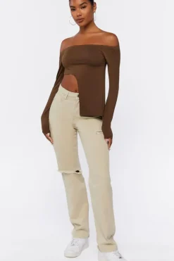 Asymmetrical Off-The-Shoulder Top