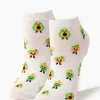 Avocado Print Ankle Socks