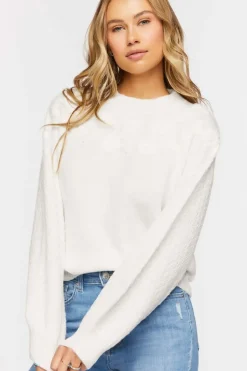 Balloon Sleeve Sweater-Knit Top