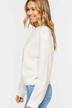 Balloon Sleeve Sweater-Knit Top
