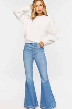 Balloon Sleeve Sweater-Knit Top