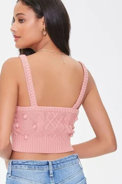 Ball Sweater-Knit Cropped Cami