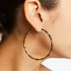 Bamboo Open-End Hoop Earrings