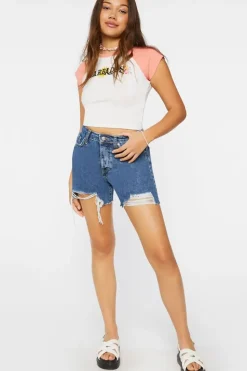 Barbados Graphic Cropped Raglan Tee
