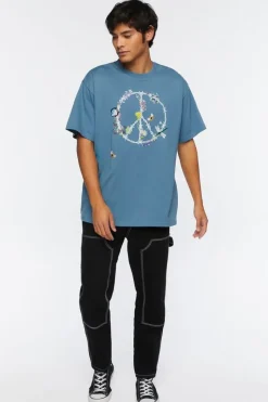 Barbed Wire Peace Sign Graphic Tee