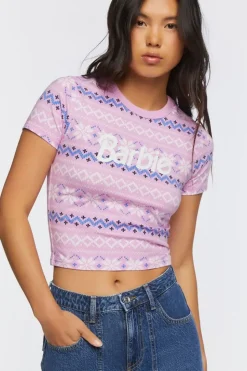 Barbie Fair Isle Cropped Tee