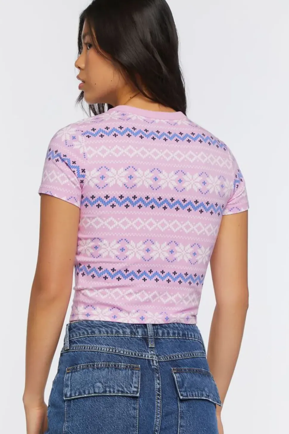 Barbie Fair Isle Cropped Tee