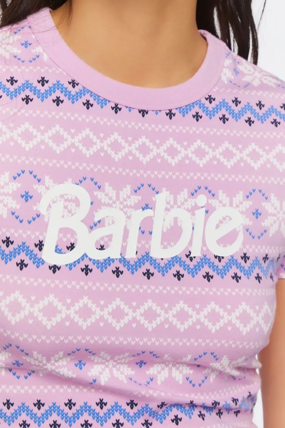 Barbie Fair Isle Cropped Tee