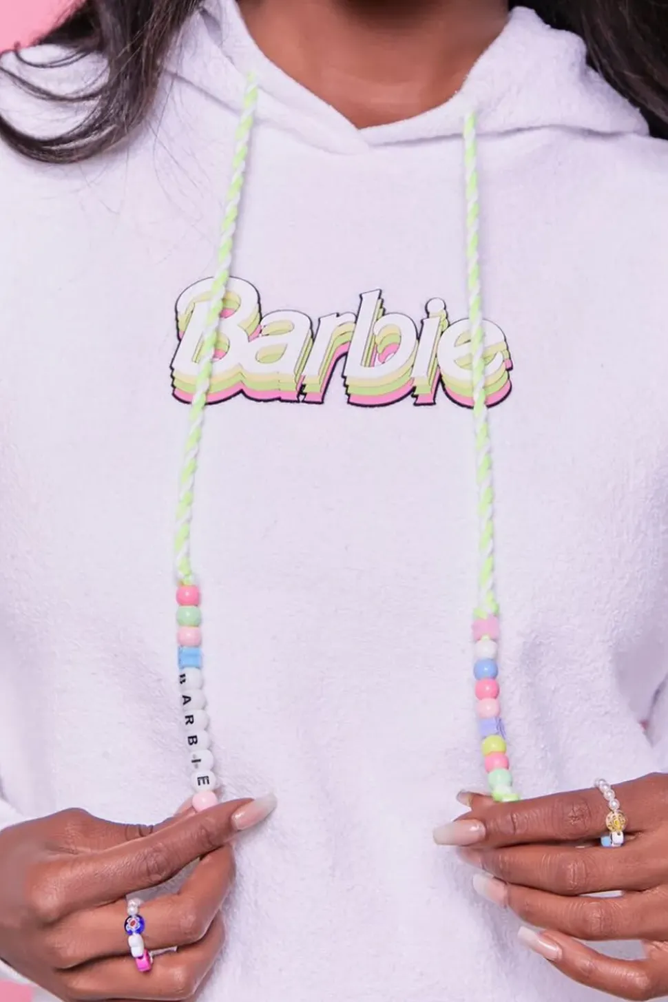 Barbie™ Graphic Beaded Hoodie