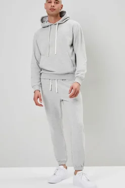 Basic Heathered Drawstring Hoodie