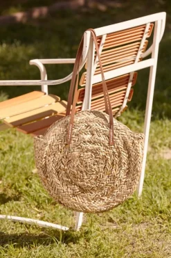 Basketwoven Straw Tote Bag