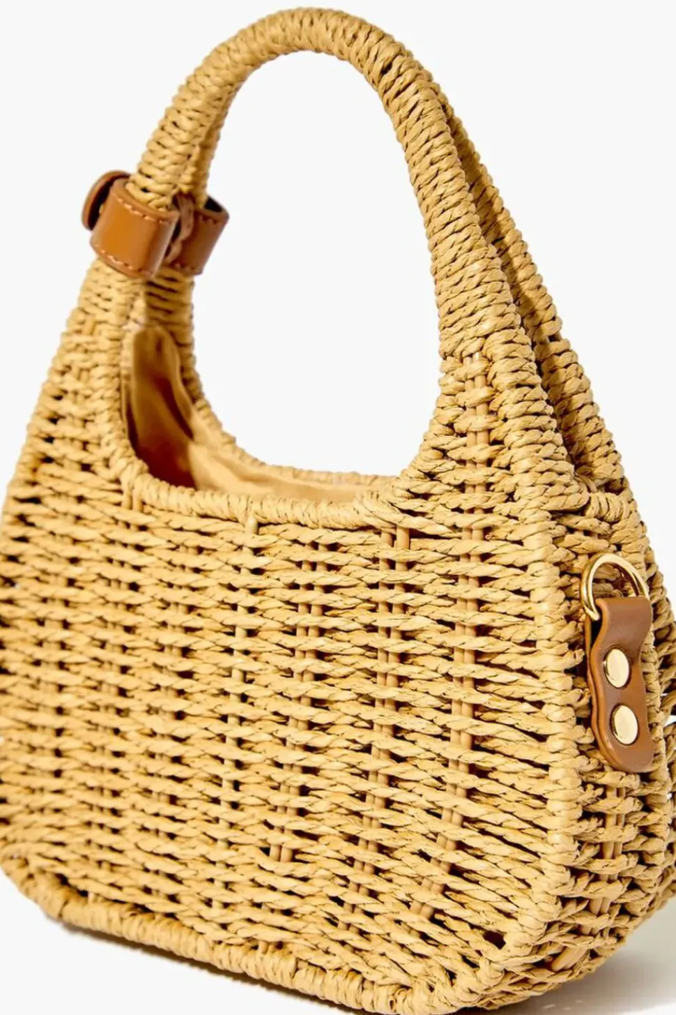 Basketwoven Wicker Crossbody Bag