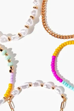 Bead & Chain Bracelet Set